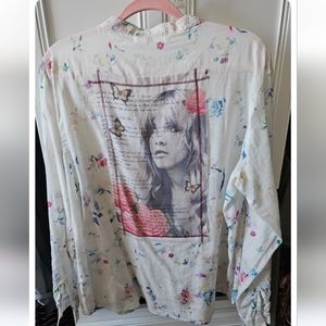 ISO Nu Vintage Collared Button Blouse Stevie Nicks